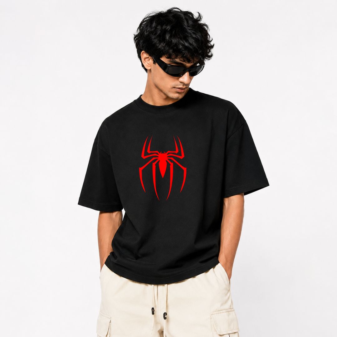 Spider Oversized T-Shirt – Black