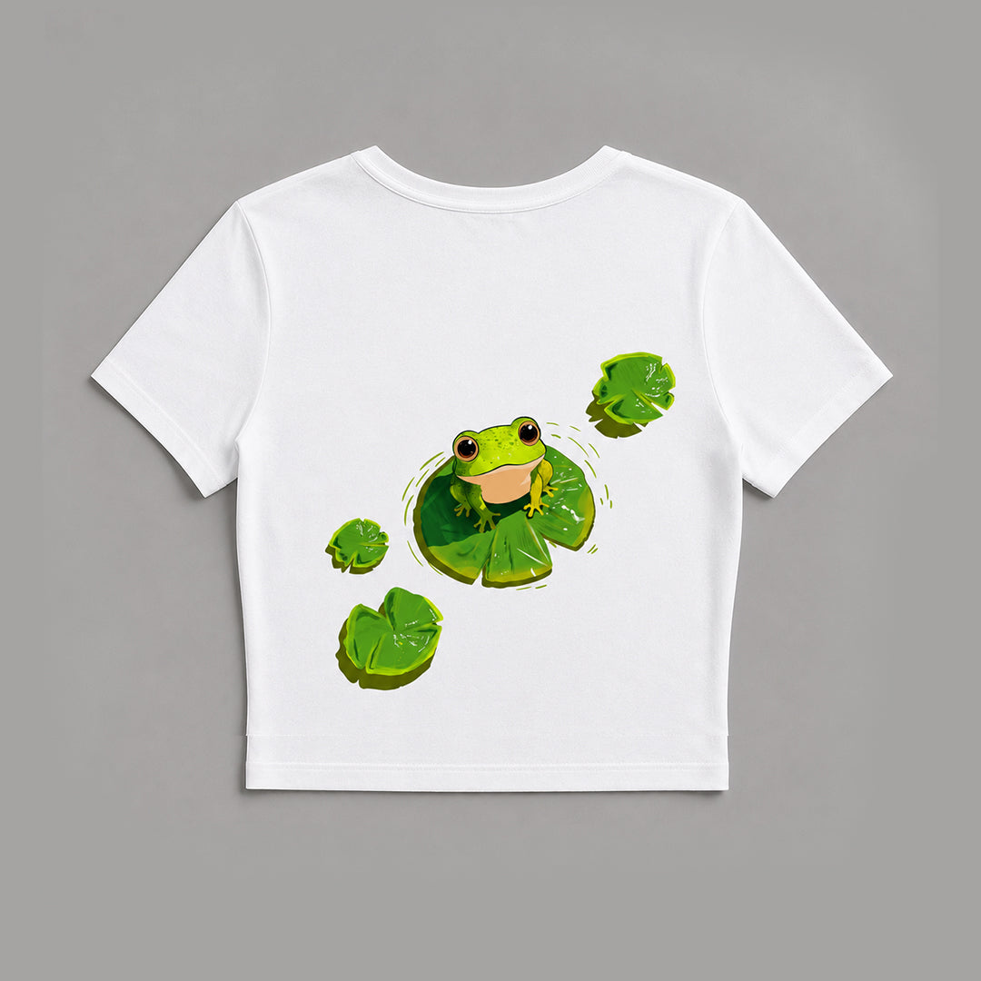 Just Vibin' Aesthetic Crop Top