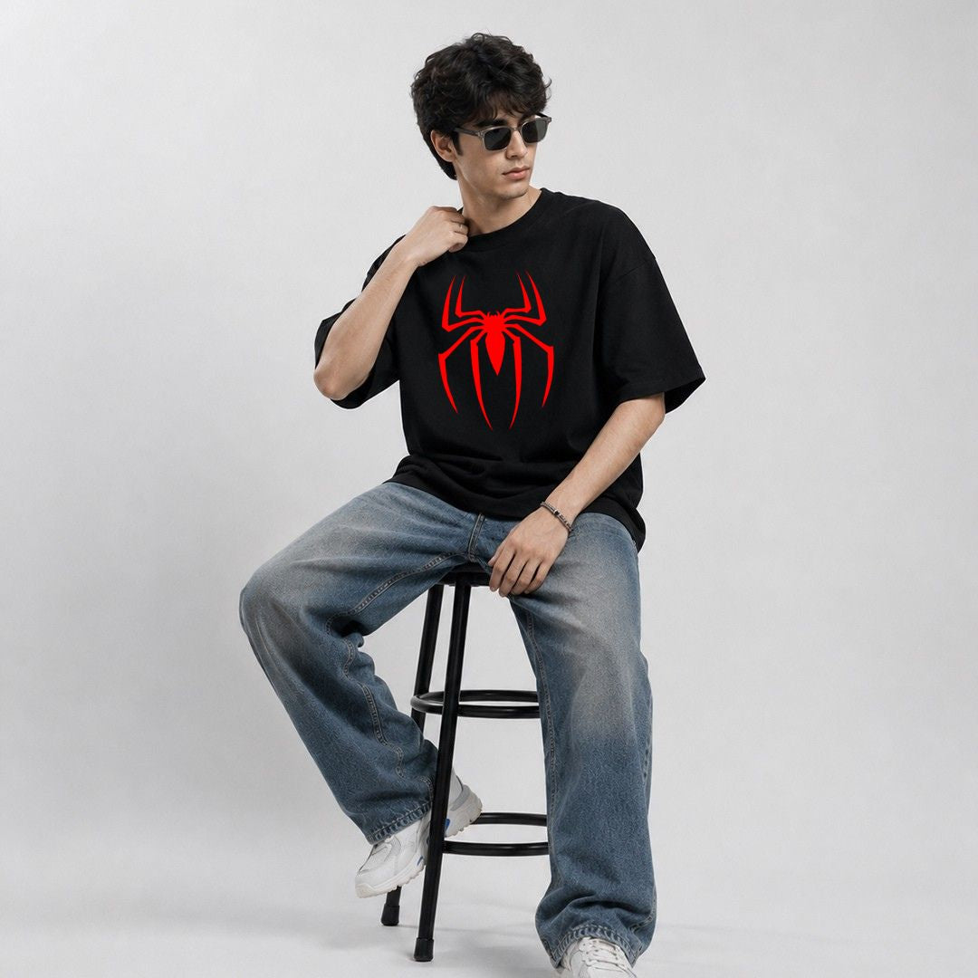 Spider Oversized T-Shirt – Black