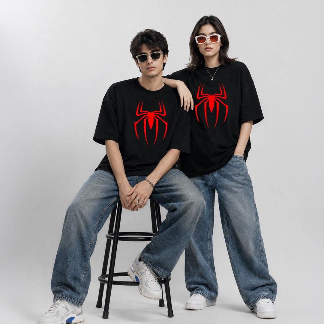 Spider Oversized T-Shirt – Black