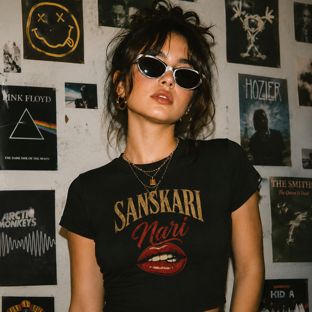 Sanskari Nari' Crop Top
