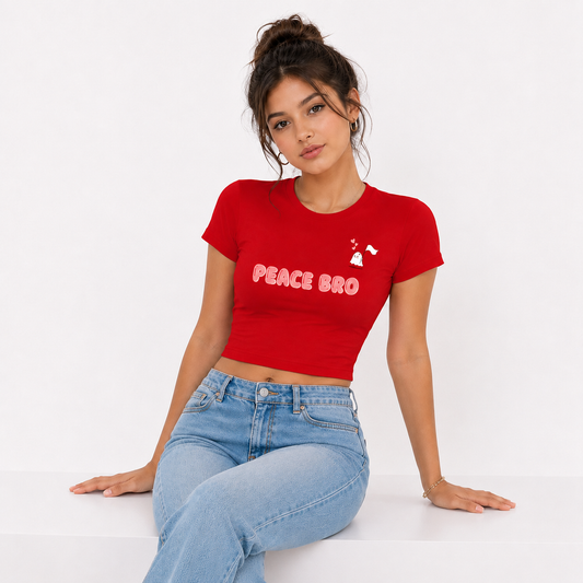 Peace Bro Crop tee