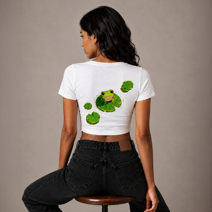 Just Vibin' Aesthetic Crop Top