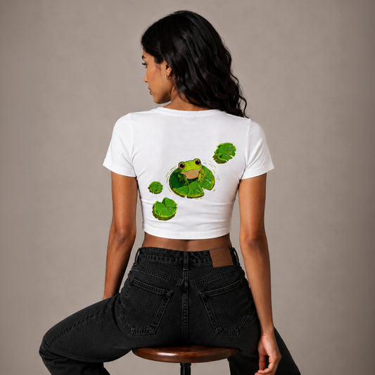 Just Vibin' Aesthetic Crop Top