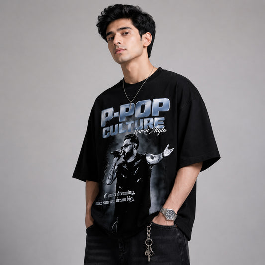 P-Pop Culture Oversized T-Shirt