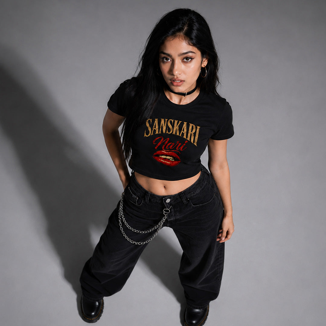 Sanskari Nari' Crop Top